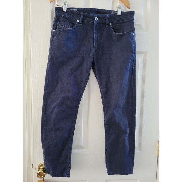 Diesel Mens Blue Jeans Thommer denim slim skinny leg size 30 x 32 Stretch Flaw